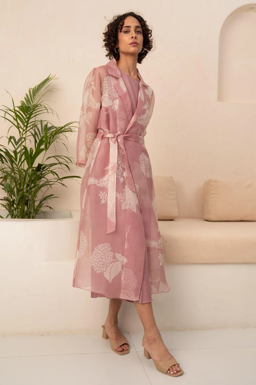 Arcvsh By Pallavi Singh Lavender Floral Printed Jacket & Jumpsuit 5 Arcvsh By Pallavi Singh Lavender Floral Printed Jacket & Jumpsuit - Image 3