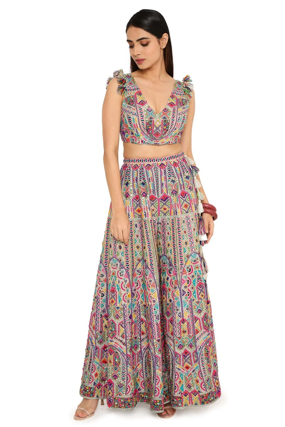 Payal Singhal Multi-coloured Heavy Embroidered Sharara Set 3 Payal Singhal Multi-coloured Heavy Embroidered Sharara Set