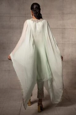 Ahilian Light Sage Kaftan Set -Divine Couture 157ahili4 5