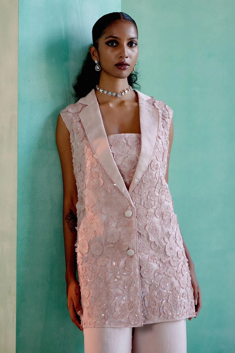 Mishru Laia Pink Blazer Set 4 Mishru Laia Pink Blazer Set - Image 2