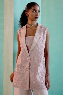 Mishru Laia Pink Blazer Set 10 Mishru Laia Pink Blazer Set -Divine Couture 15923mu24 4