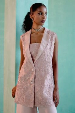 Mishru Laia Pink Blazer Set 11 Mishru Laia Pink Blazer Set -Divine Couture 15923mu24 5