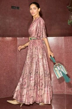 Tarun Tahiliani Maroon Embellished Jumpsuit -Divine Couture 1611tpg2 3