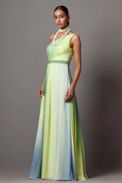 Mala And Kinnary Elegant Multi-hued Ombre Flowy Gown 9 Mala And Kinnary Elegant Multi-hued Ombre Flowy Gown -Divine Couture 16124mk11 3