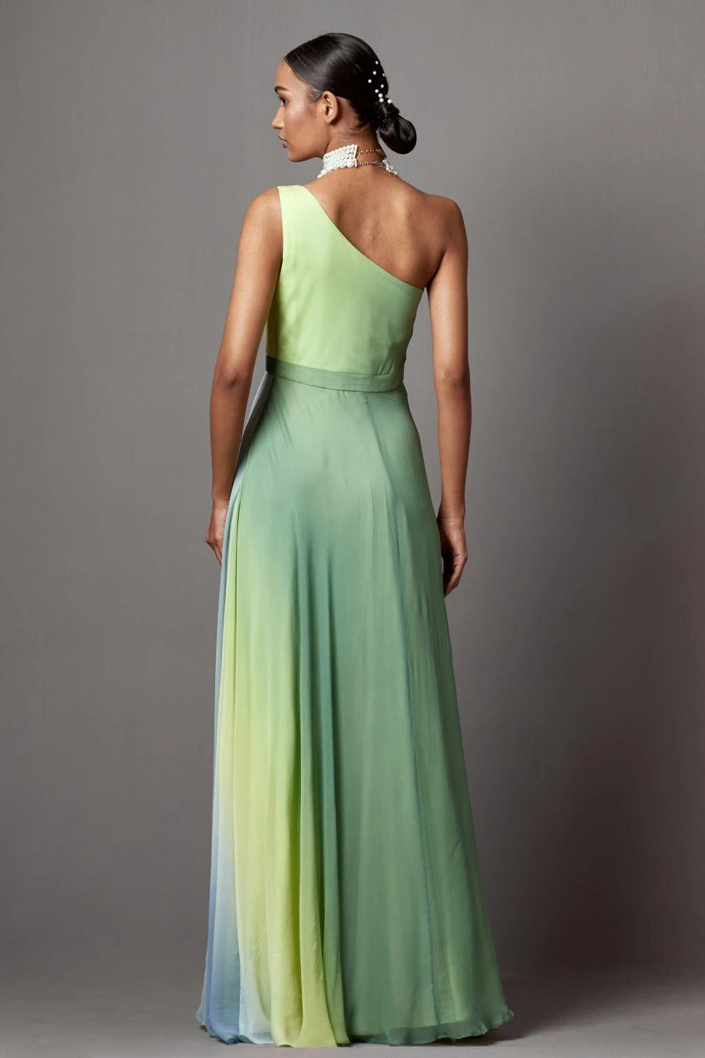 Mala And Kinnary Elegant Multi-hued Ombre Flowy Gown 7 Mala And Kinnary Elegant Multi-hued Ombre Flowy Gown - Image 5
