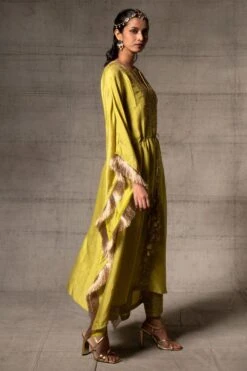 Ahilian Lime Green Kaftan Set -Divine Couture 1612an01 3