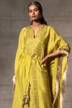 Ahilian Lime Green Kaftan Set -Divine Couture 1612an01 4