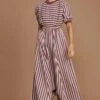 Mati Red Striped Cotton Jumpsuit -Divine Couture 163mati1 1
