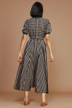 Mati Brown Striped Cotton Jumpsuit -Divine Couture 163mati2 4
