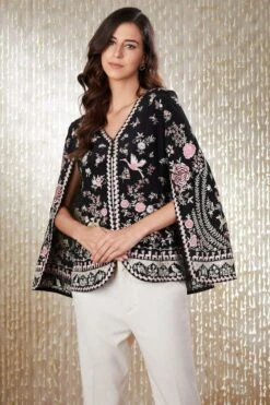 PATINE Black Shikargah Cape 10 PATINE Black Shikargah Cape -Divine Couture 16519 2