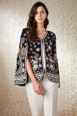 PATINE Black Shikargah Cape 15 PATINE Black Shikargah Cape -Divine Couture 16519 7