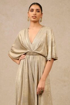 Tarun Tahiliani Oyster Flared Jumpsuit 8 Tarun Tahiliani Oyster Flared Jumpsuit -Divine Couture 16923tt15 3