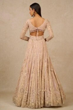 Tarun Tahiliani Lilac Sequin Embellished Boat Neck Gown -Divine Couture 16923tt16 4