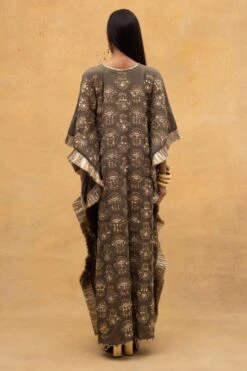 Heirloom By Rara Avis Olive Green Hamsa Motif Kaftan 11 Heirloom By Rara Avis Olive Green Hamsa Motif Kaftan -Divine Couture 171ra7 5
