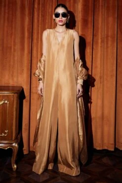 REIK Gold Adele Shirt & Noir Jumpsuit