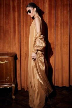 REIK Gold Adele Shirt & Noir Jumpsuit -Divine Couture 17323rk34 3