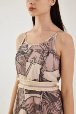 KoAi Cream And Pink Floral Sleeveless Jumpsuit -Divine Couture 17723koia36 4