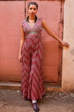 SVA Bohemian Striped Jumpsuit