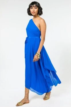 Stephany Royal Blue One Shoulder Dress -Divine Couture 181stp7 3