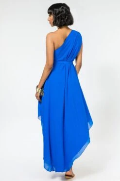 Stephany Royal Blue One Shoulder Dress -Divine Couture 181stp7 4
