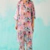 NORN Pink Floral Printed Short Kaftan -Divine Couture 1823nn39 1