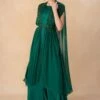 Ahilian Green Crystal Embellished Cape Set -Divine Couture 191023ah02 1