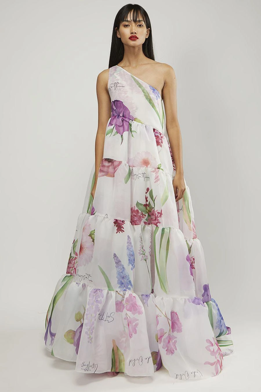 Gauri & Nainika Purple One Shoulder Shift Gown 3 Gauri & Nainika Purple One Shoulder Shift Gown