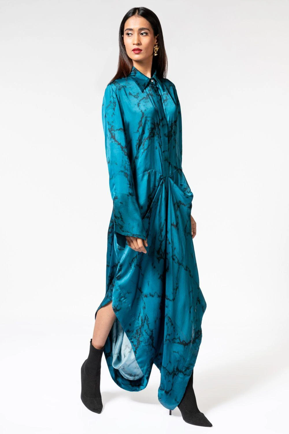 Inca Marble Blue Drape Jumpsuit 4 Inca Marble Blue Drape Jumpsuit - Image 2