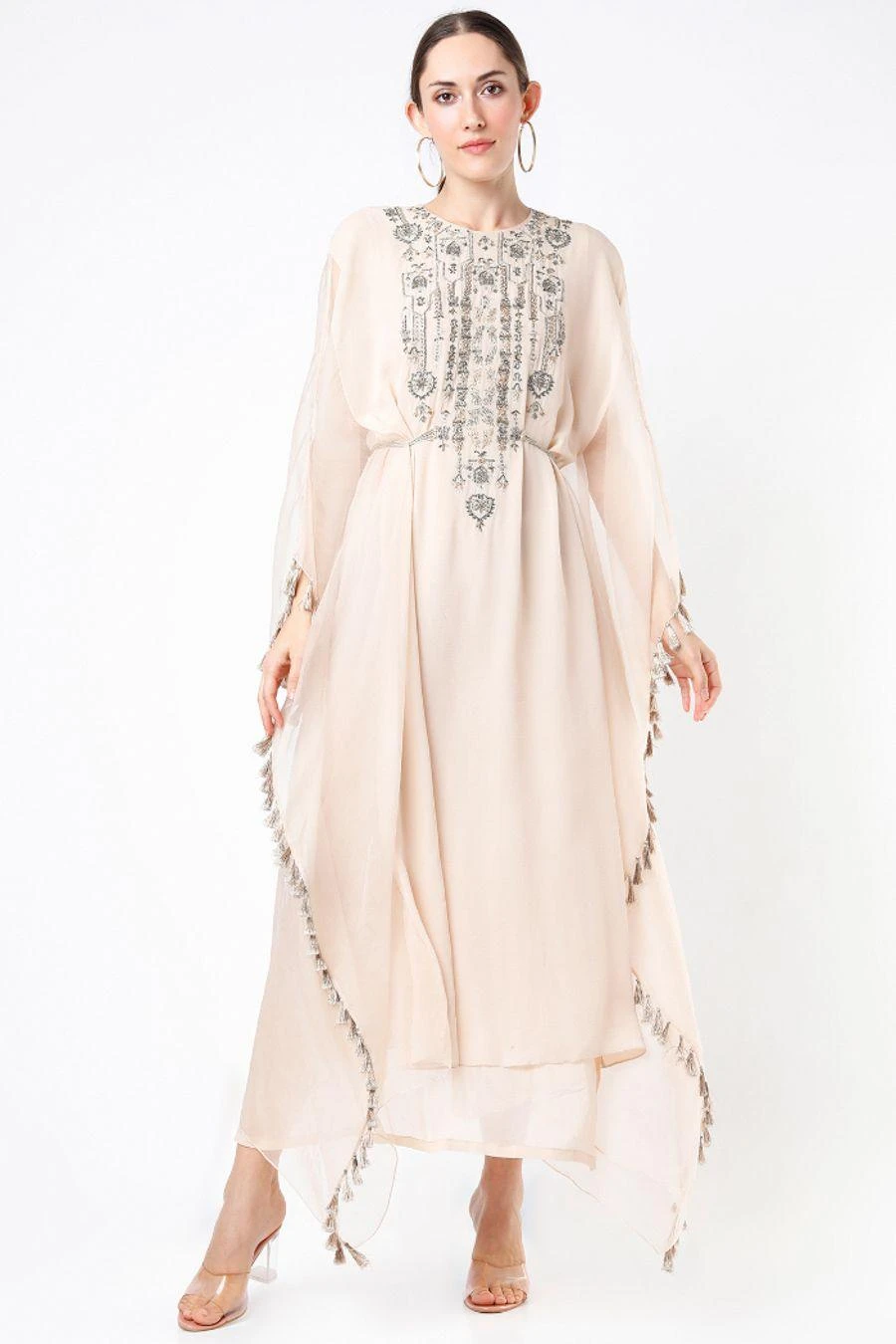 Payal Singhal Beige Embellished Kaftan 3 Payal Singhal Beige Embellished Kaftan