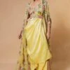Anamika Khanna Yellow Floral Embellished Cape Set -Divine Couture 19423ak7 1
