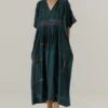 Sunira Designs Green Mool Kaftan Midi Dress -Divine Couture 197sun15 1