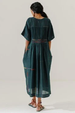 Sunira Designs Green Mool Kaftan Midi Dress -Divine Couture 197sun15 6