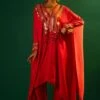 Prahnaaya Red Hand Embellished Kaftan Set 2 Prahnaaya Red Hand Embellished Kaftan Set -Divine Couture 198pra16 1