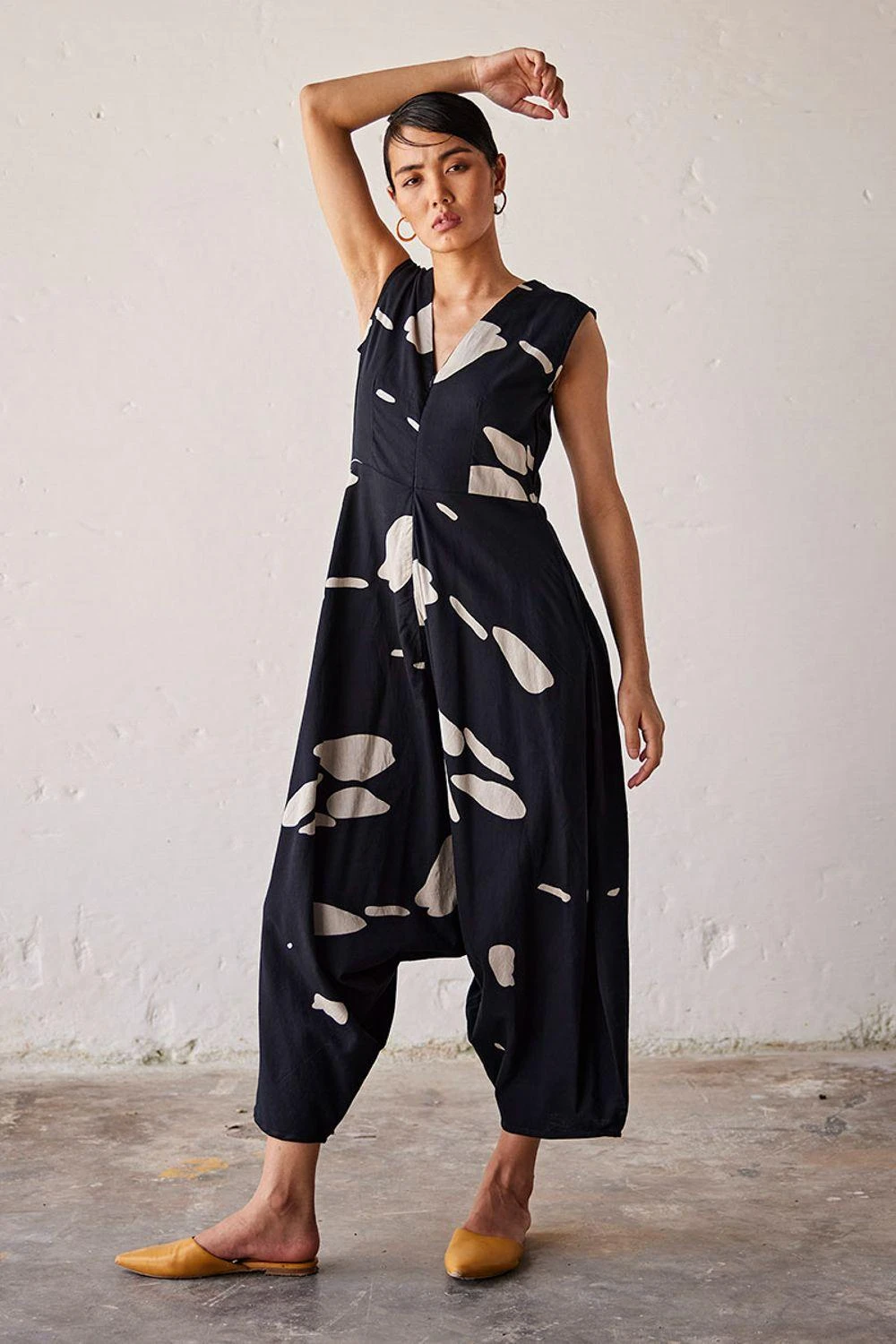 Khara Kapas Black Terracotta Print Jumpsuit 4 Khara Kapas Black Terracotta Print Jumpsuit - Image 2