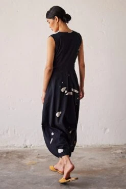Khara Kapas Black Terracotta Print Jumpsuit 9 Khara Kapas Black Terracotta Print Jumpsuit -Divine Couture 19923kk16 4