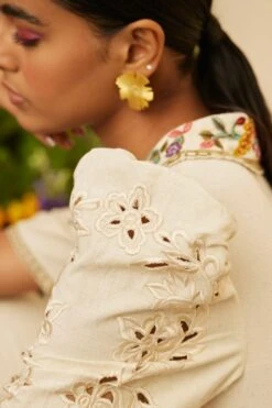 Chandrima Ivory Threadwork And Cutwork Jumpsuit -Divine Couture 20032023ca32 3