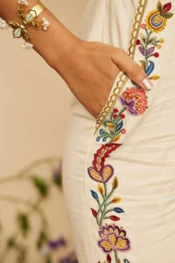 Chandrima Ivory Threadwork And Cutwork Jumpsuit -Divine Couture 20032023ca32 4