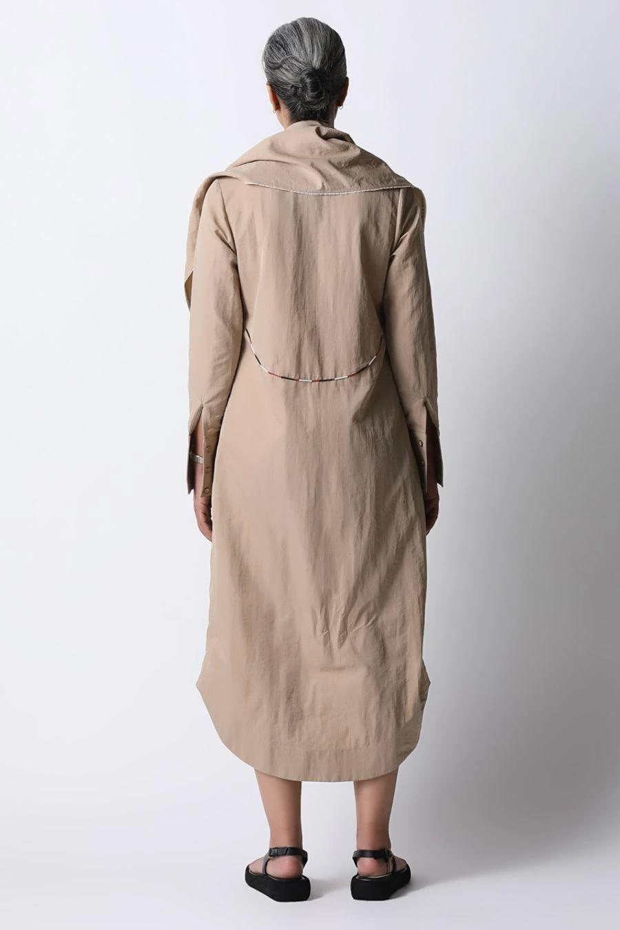 431-88 By Shweta Kapur Beige Scarf Dress 5 431-88 By Shweta Kapur Beige Scarf Dress - Image 3