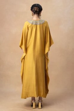 Jayanti Reddy Yellow Zardosi Work Kaftan -Divine Couture 20723jr2 5