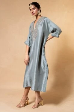 Jayanti Reddy Green Zardosi Embroidered Kaftan -Divine Couture 2104jr06 3