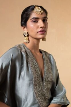 Jayanti Reddy Green Zardosi Embroidered Kaftan -Divine Couture 2104jr06 4