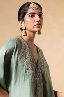 Jayanti Reddy Green Zardosi Embellished Kaftan -Divine Couture 2104jr08 4