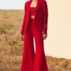 Mishru Red Lucia Jacket Set -Divine Couture 2111ms8 1