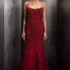 Rohit Gandhi + Rahul Khanna Claret Red Starry Glitch Gown -Divine Couture 2124rgrk2 1