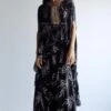 Arpita Mehta Black Leaf Print Hand Embroidered Cape Set -Divine Couture 21623amb29 1 1