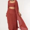 SVA Red Leaf Printed Cape Set 2 SVA Red Leaf Printed Cape Set -Divine Couture 219sva15 1