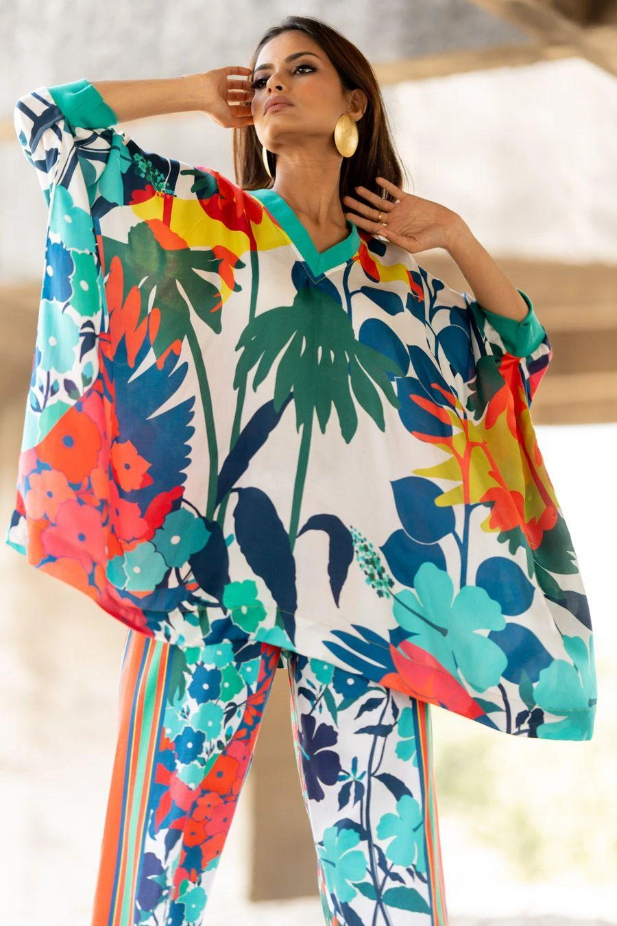 Pooja Keyur Paradise Short Kaftan With Pants 6 Pooja Keyur Paradise Short Kaftan With Pants - Image 4