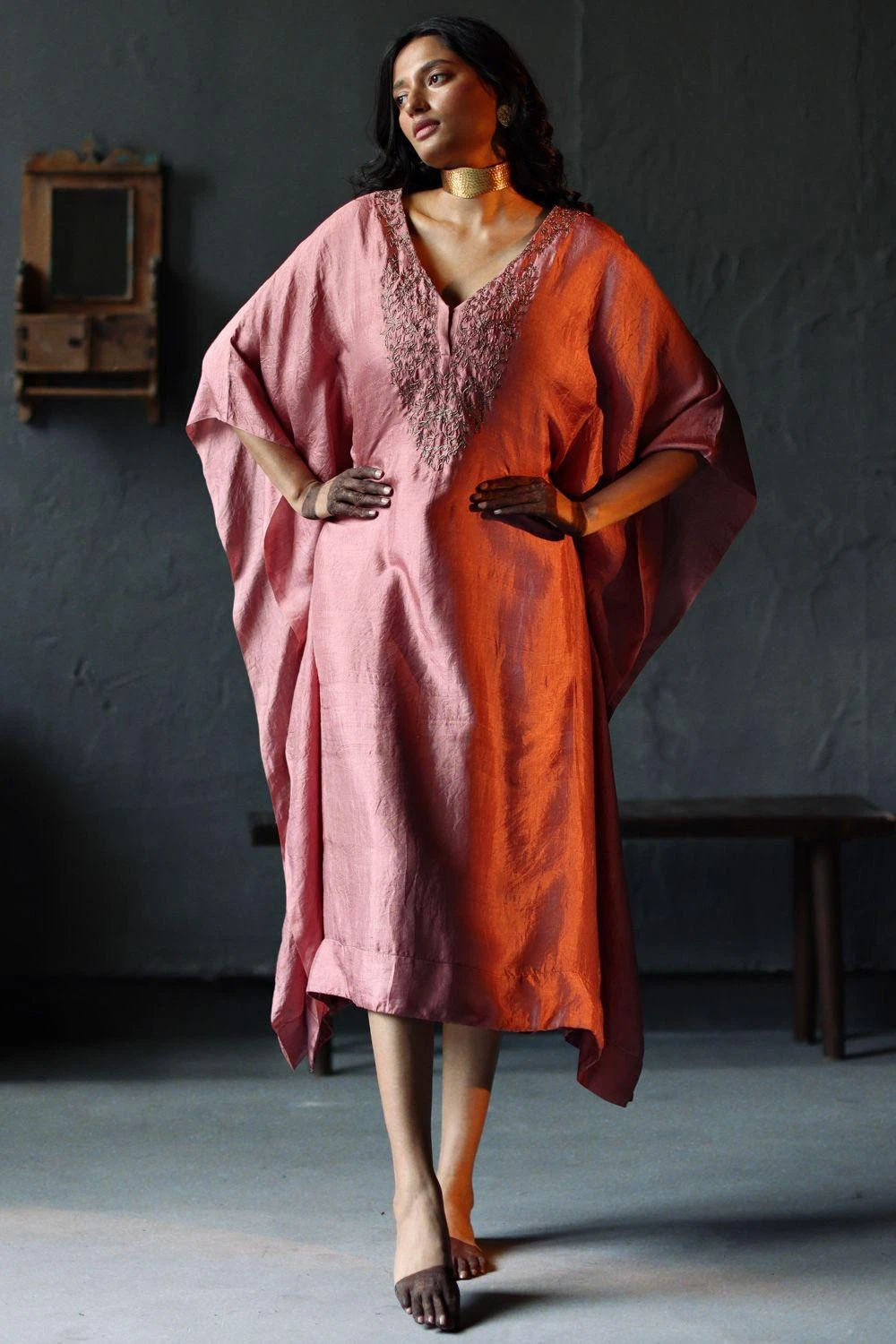 Shorshe Amethyst Pink Nushka Kaftan Set 4 Shorshe Amethyst Pink Nushka Kaftan Set - Image 2