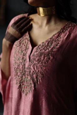 Shorshe Amethyst Pink Nushka Kaftan Set 10 Shorshe Amethyst Pink Nushka Kaftan Set -Divine Couture 229shor19 4