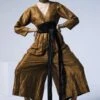 Shorshe Copper Volume Jumpsuit With A Belt -Divine Couture 2301se11 1